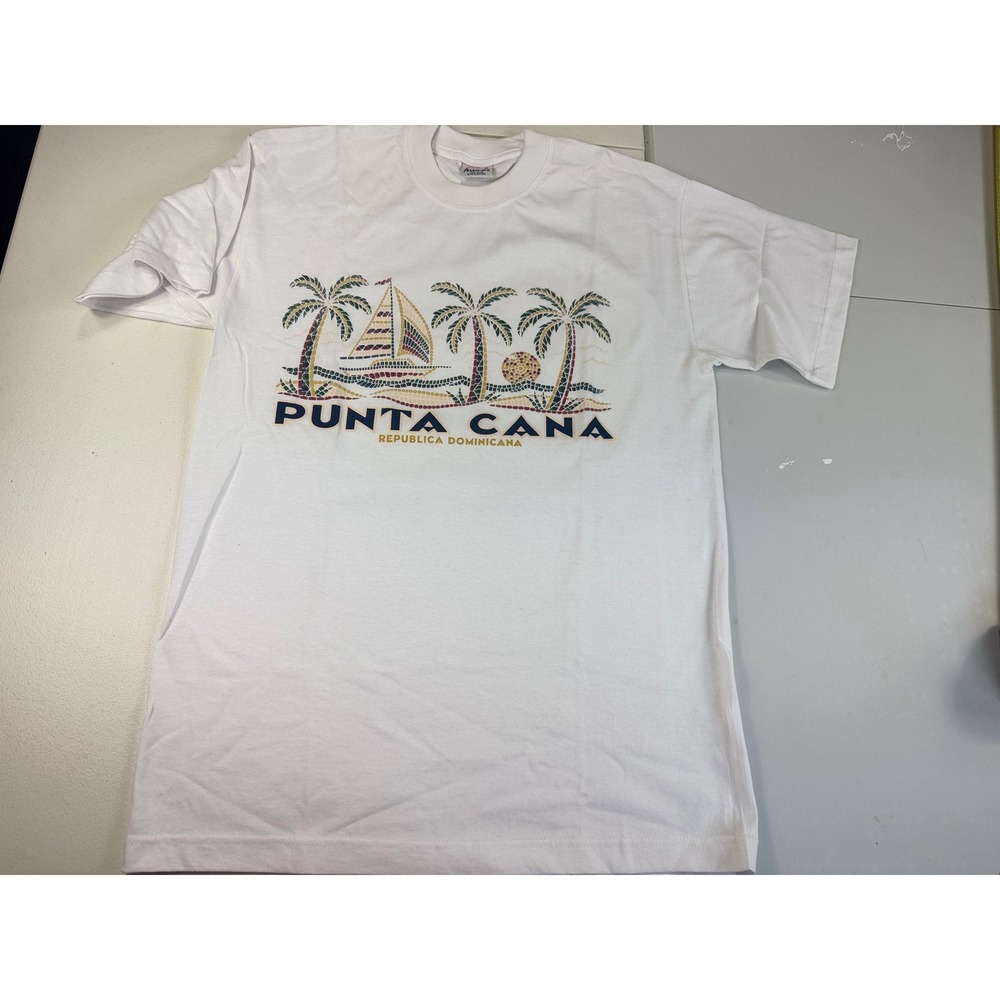 Punta‎ Cana Republica Dominicana T-Shirt Palm Trees Sailboat Souvenir